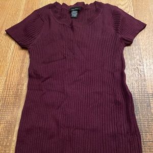 Burgundy Short Sleeve Shirt